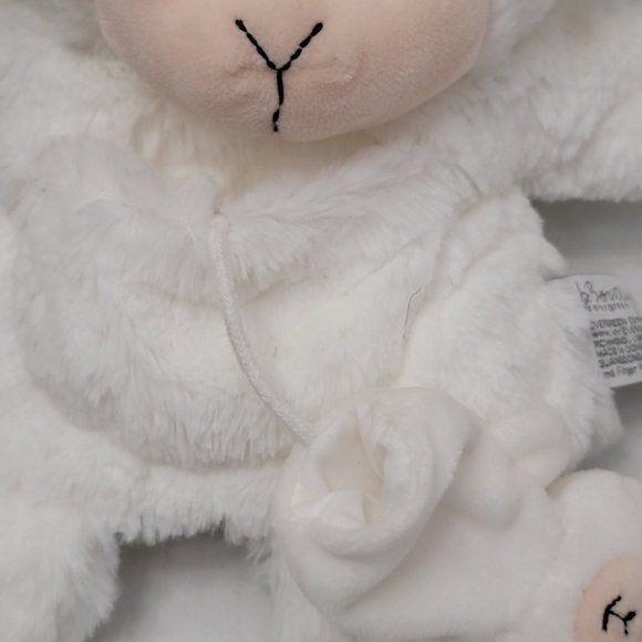 b Boutique by Evergreen Plush Soft Mom Baby Hand Puppet White Lamb Sheep Animal - Picture 5 of 10